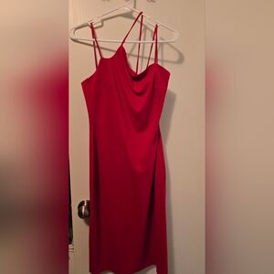 Elegant Red Sleeveless Dress